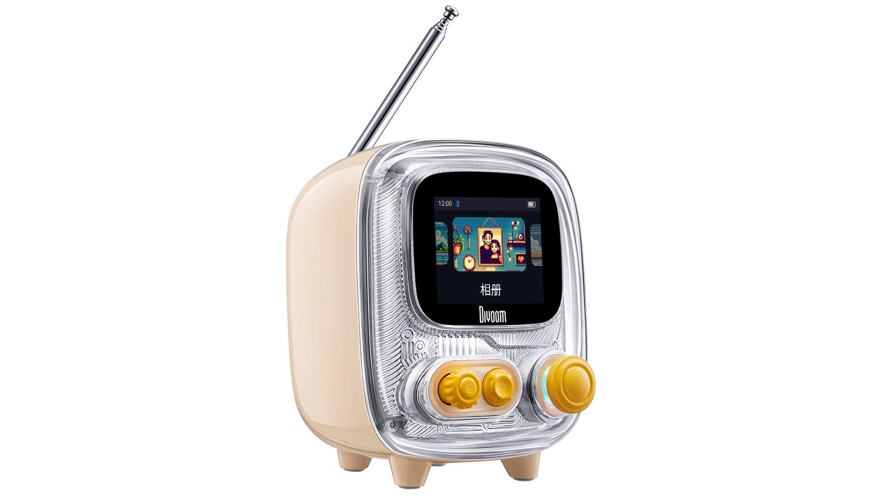 Divoom Tiivoo-2 Photo Album & Lyrics Bluetooth Mini Speaker - Tinder White