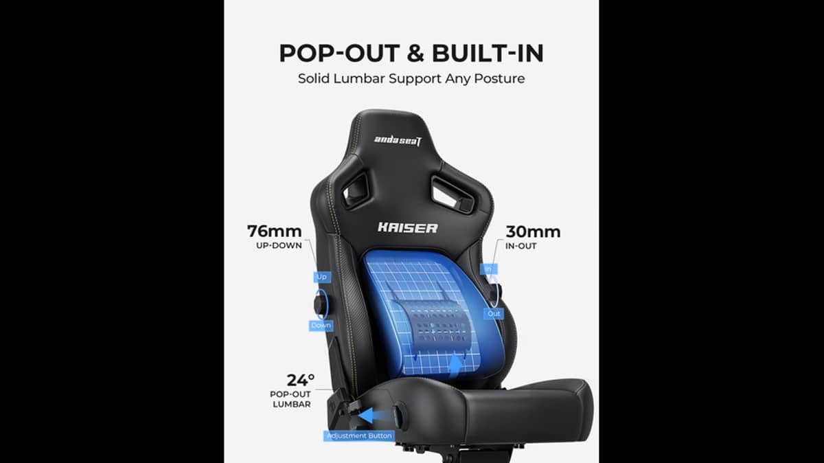 buy andaseat-kaiser-4-series-l-gaming-chair-black