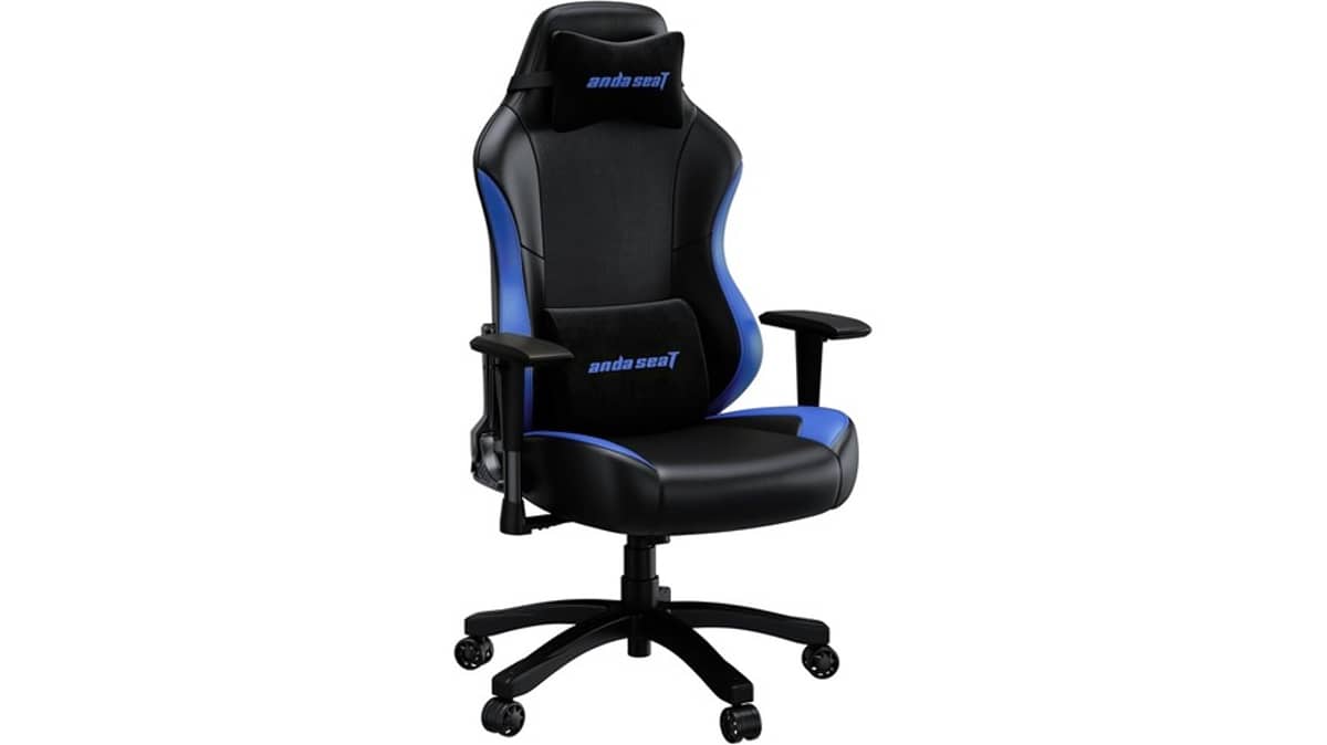 شتر andaseat-luna-pvc-gaming-chair-l-black-and-blue