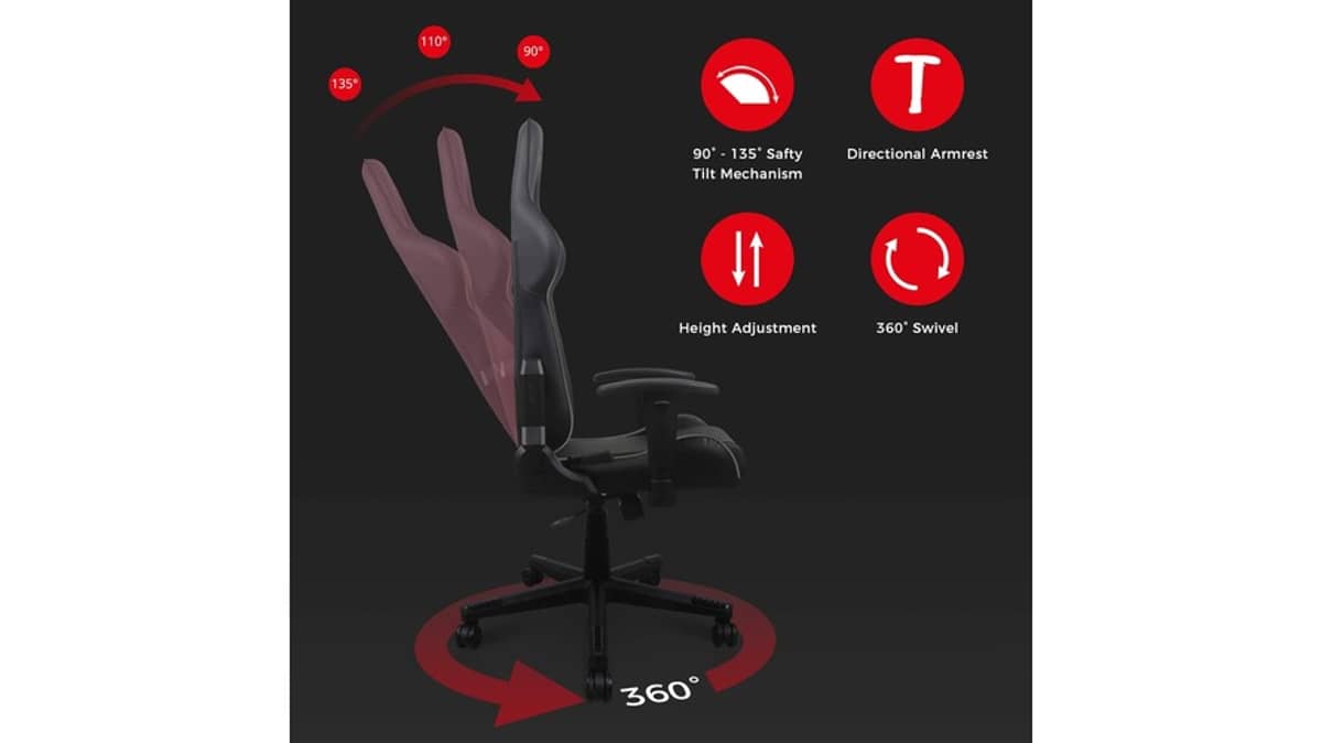buy dxracer-p132-prince-series-gaming-chair-black