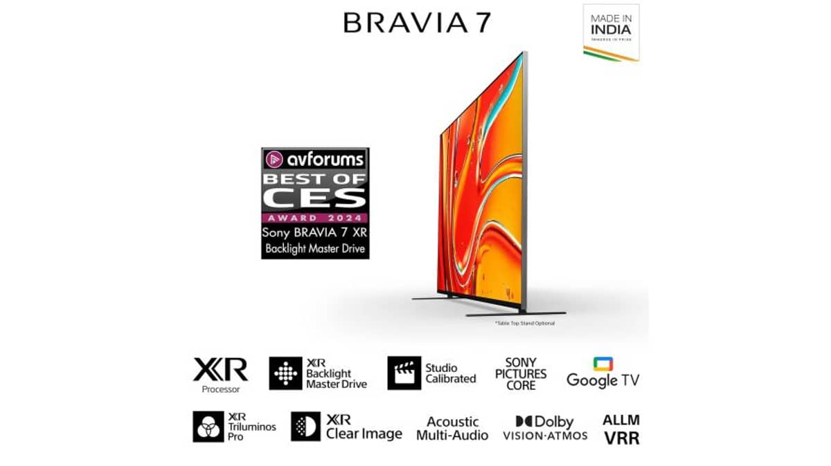 شتر sony-bravia-7-75-inch-4k-ultra-hd-ai-smart-mini-led-google-tv-2024-model-black