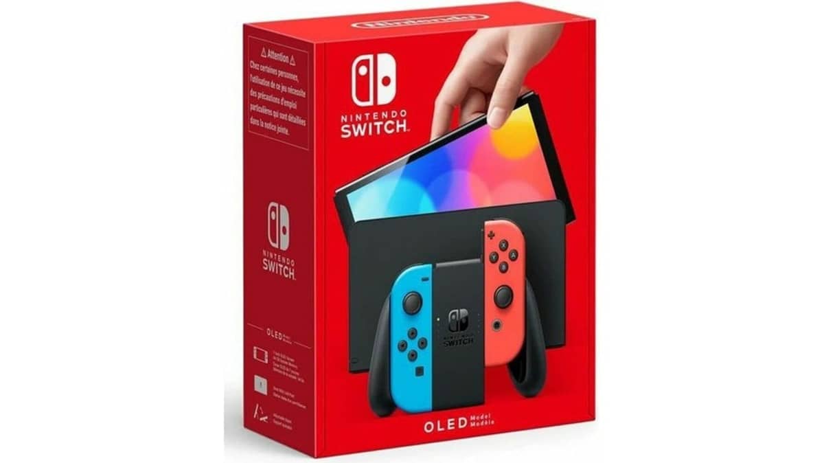 شتر nintendo-switch-oled-handheld-console-64gb-neon-blue-and-red