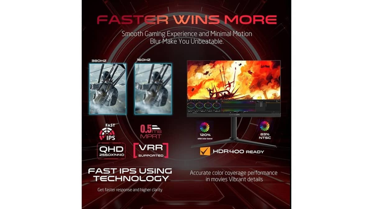 شتر gameon-gomp24fhd380ips-midnight-pro-series-gaming-monitor