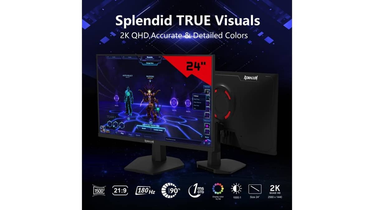 شتر redragon-azur-gm24x5ips-24-inch-fhd-gaming-monitor