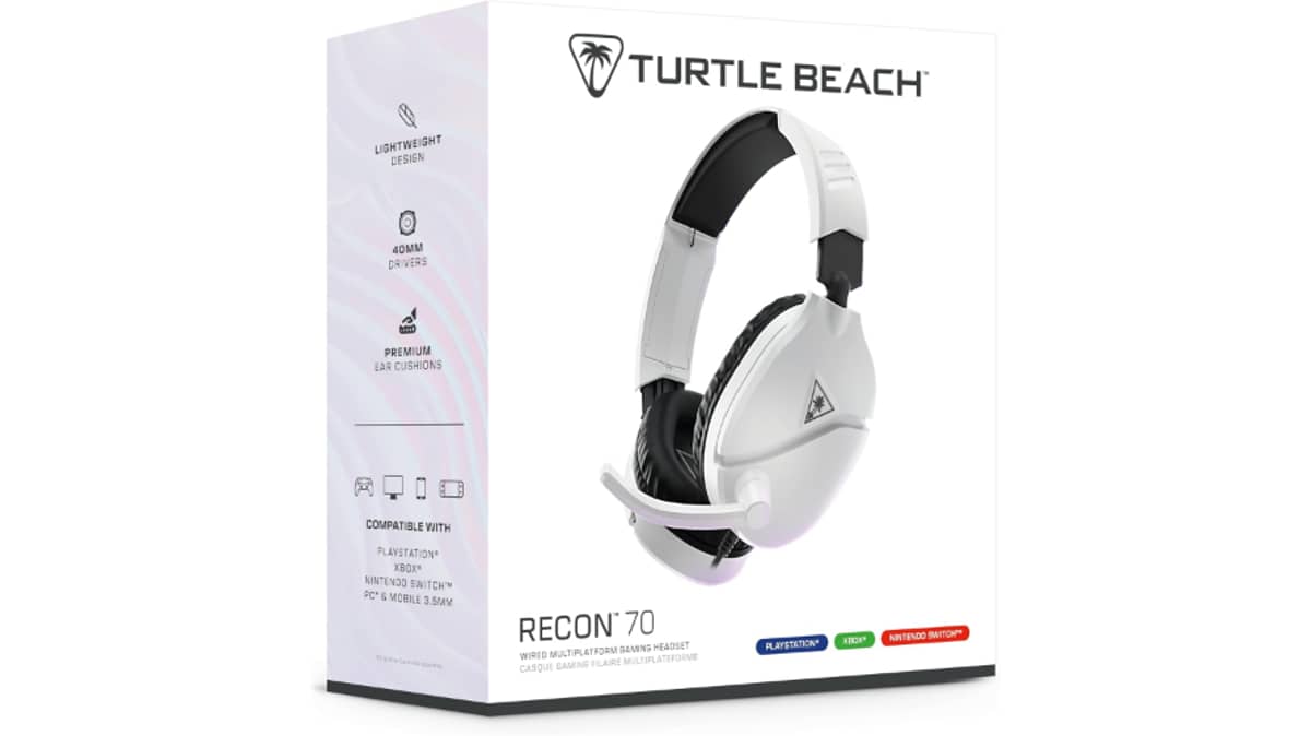 شتر turtle-beach-recon-70-wired-gaming-headset-white