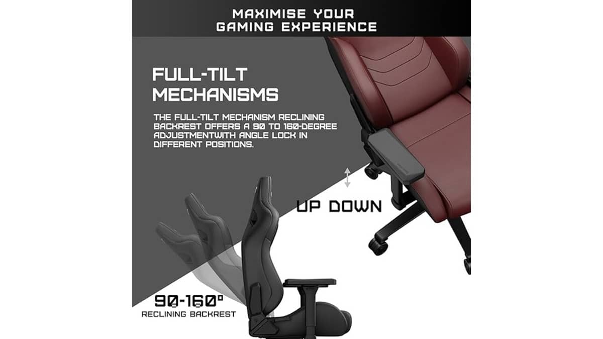 شتر andaseat-kaiser-frontier-xl-gaming-chair-maroon