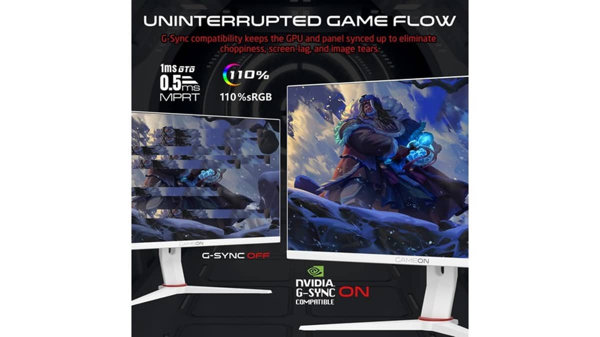 شتر gameon-goa24fhd360ips-24-inch-artic-pro-series-computer-monitor