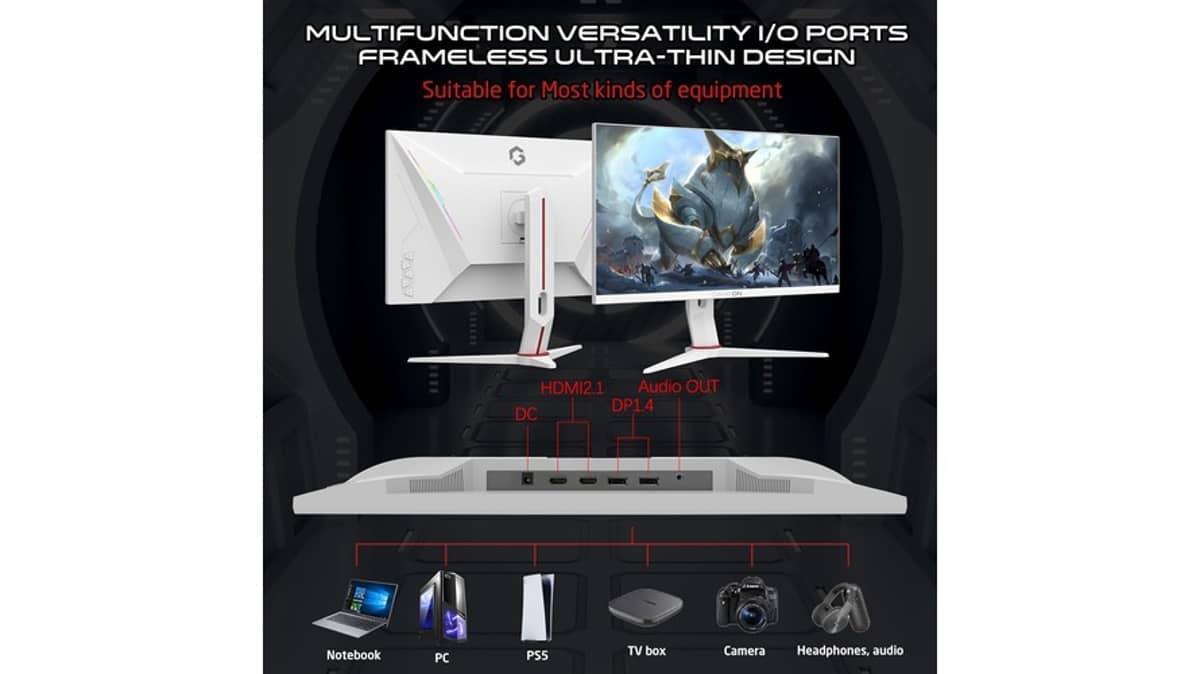 شتر gameon-goa24fhd360ips-24-inch-artic-pro-series-computer-monitor