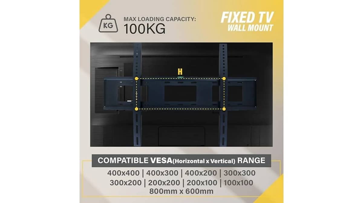 شتر wb-fixed-tv-wall-mount-bracket-55-to-100-inch-flat-screen-led-and-lcd-tv