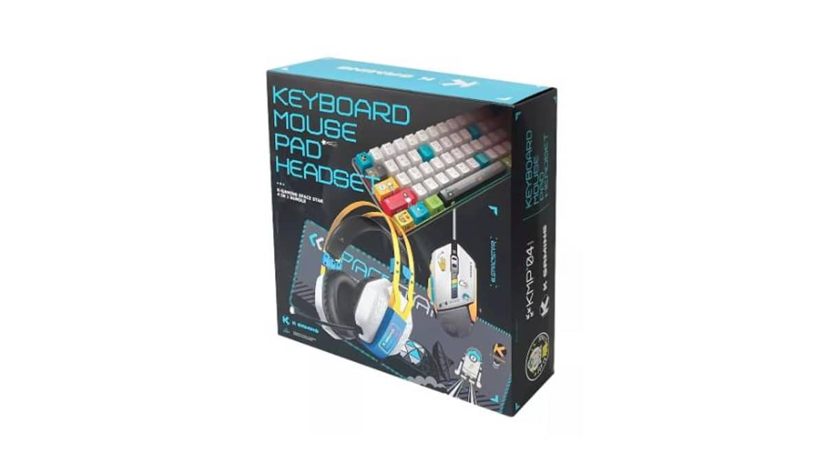 شتر kgaming-4-in-1-gaming-combo-pack-kmp-04-blue-switch