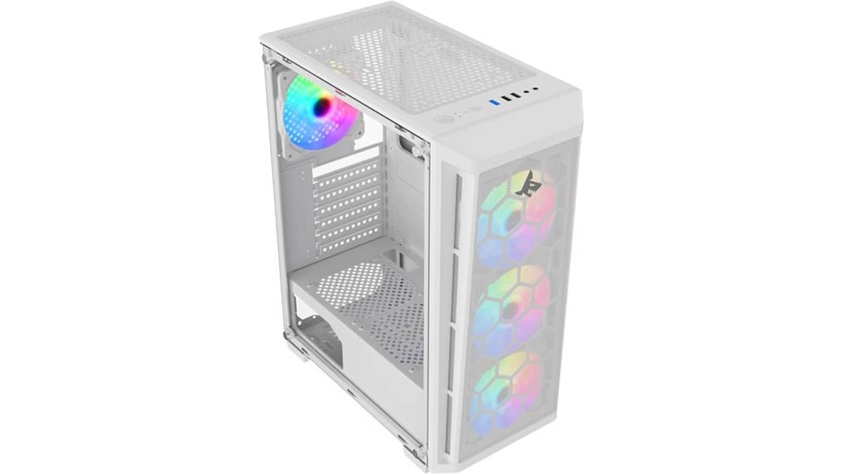 شتر sharx-razorfin-argb-atx-pc-case-with-front-mesh-panel-r-200w
