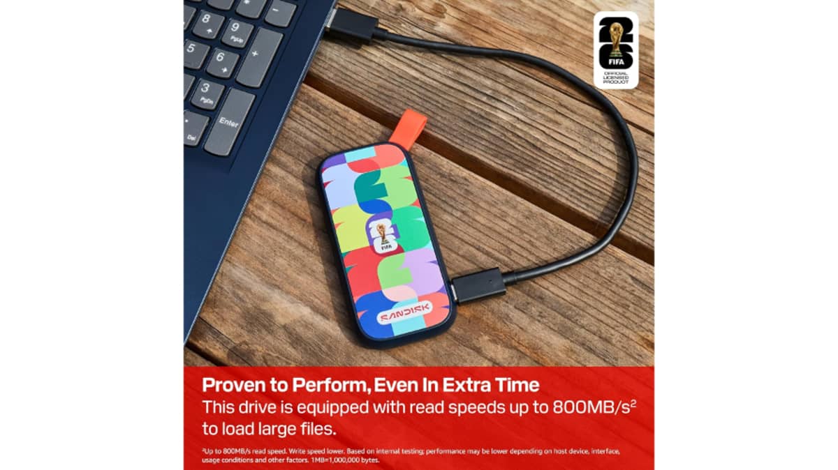 شتر sandisk-1tb-portable-ssd-fifa-world-cup-2026-edition