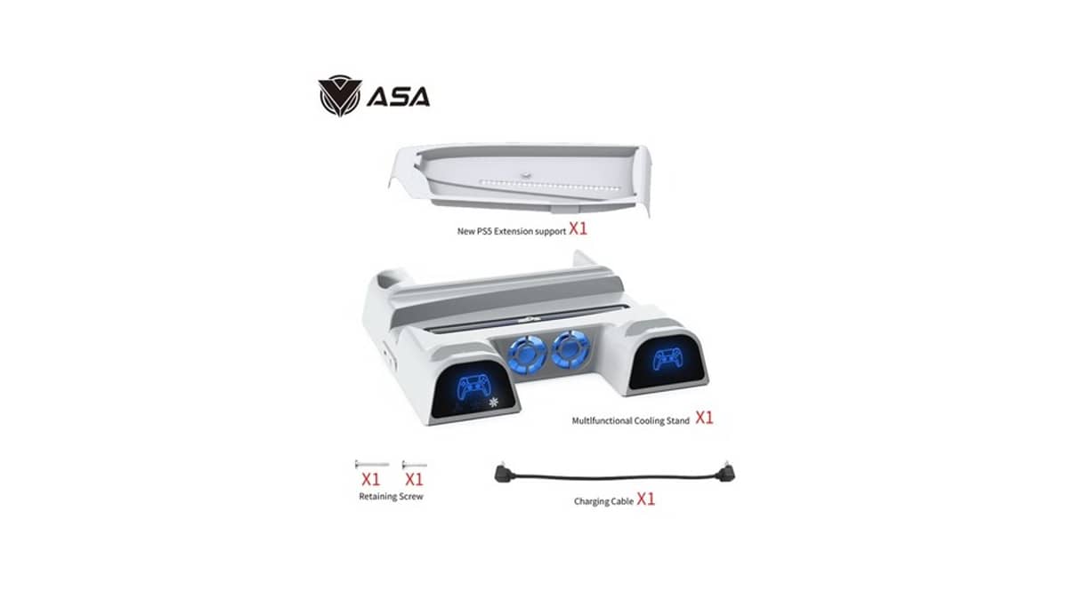 شتر asa-ps5-stand-with-2-cooling-fans