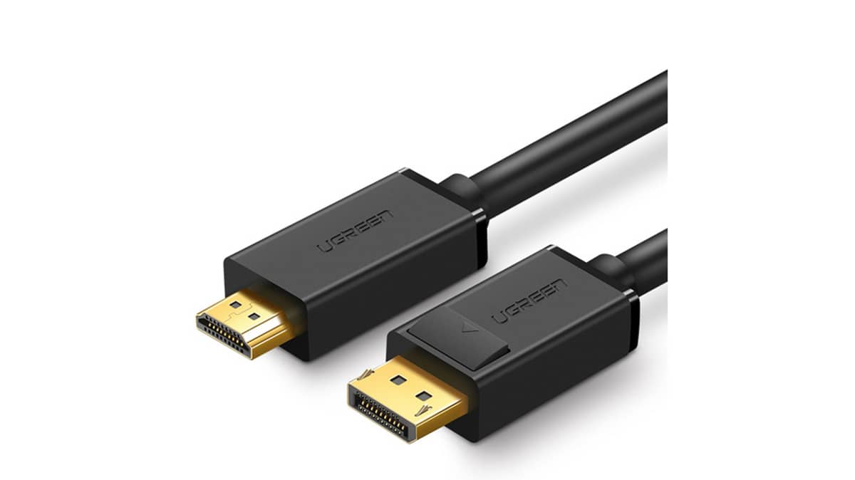 شتر ugreen-dp-male-to-hdmi-male-cable-2m-black