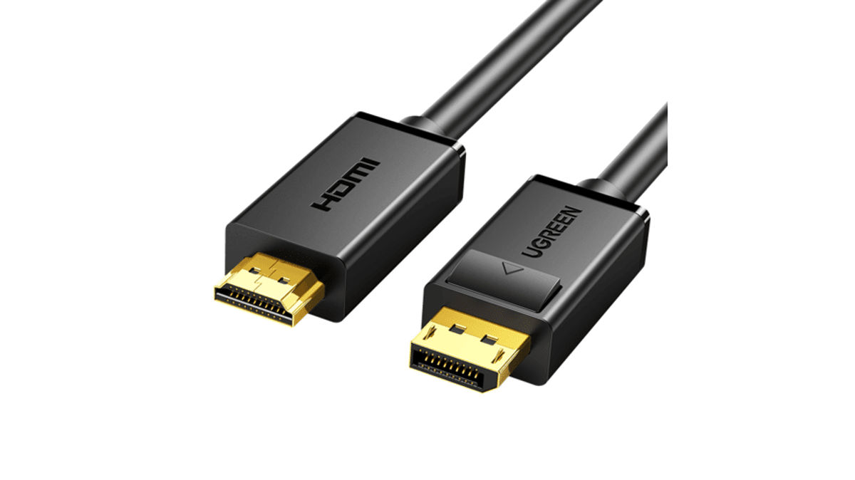 شتر ugreen-dp-male-to-hdmi-male-cable-2m-black