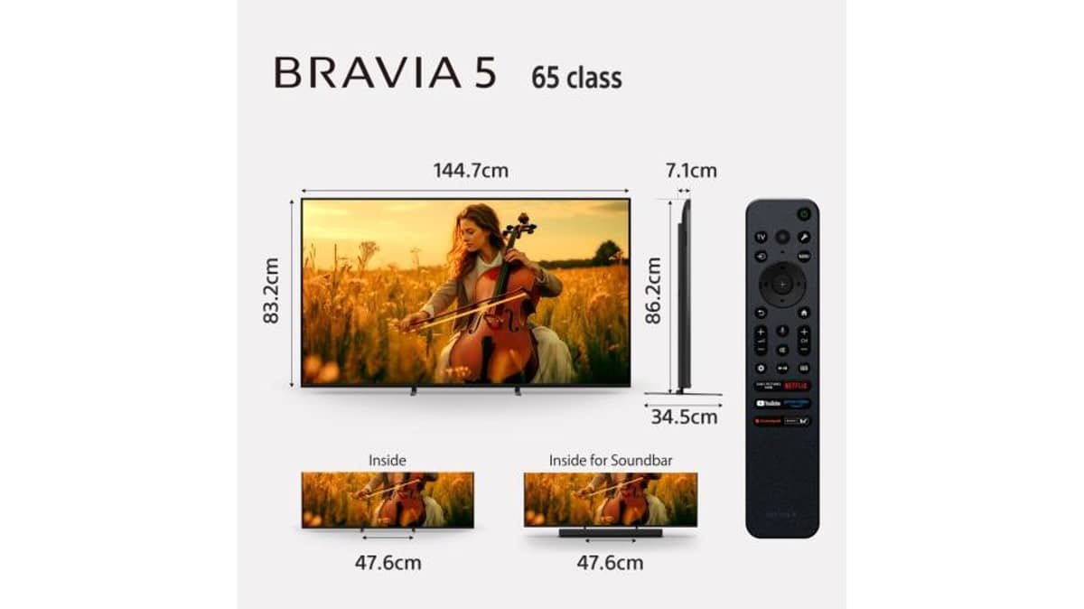شتر sony-bravia-5-65-inch-class-mini-led-4k-hdr-google-tv-2025-model