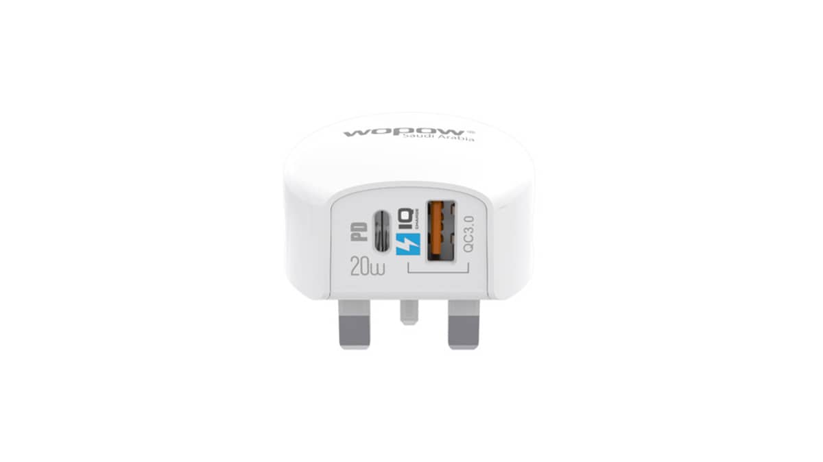 شتر wopow-a20-wall-charger-20w-white