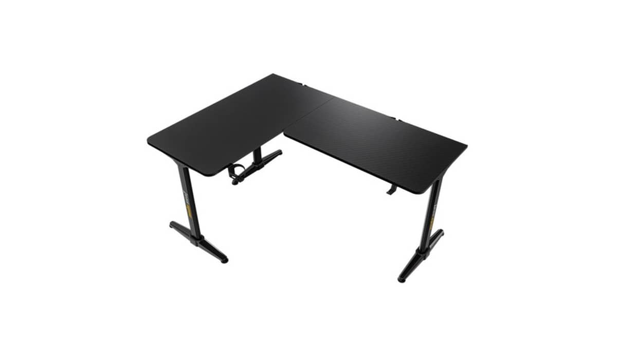 buy andaseat-gaming-desk-wind-seeker-black-carbon-fiber-texture-tabletop