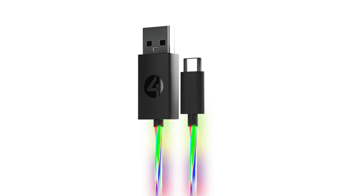 شتر 4gamers-light-up-charging-cables-multiformat-2m-twin-pack
