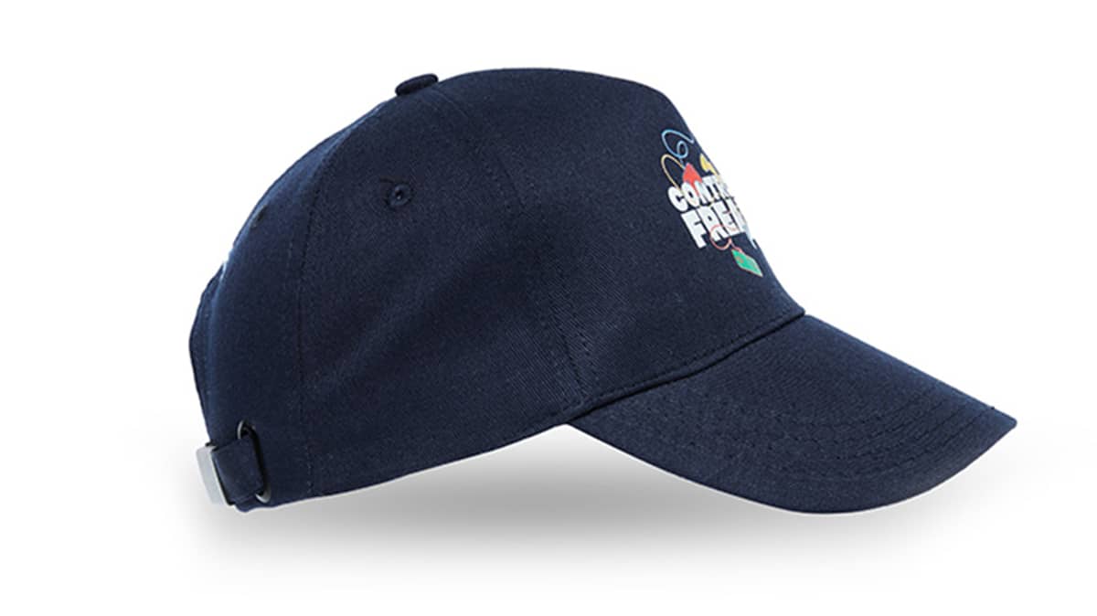 buy control-freak-printed-pure-cotton-curved-peak-cap-one-size-navy