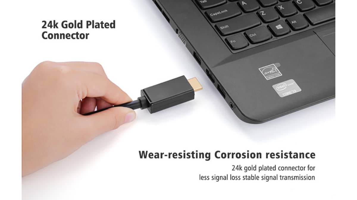 شتر ugreen-dp-male-to-hdmi-male-cable-2m-black