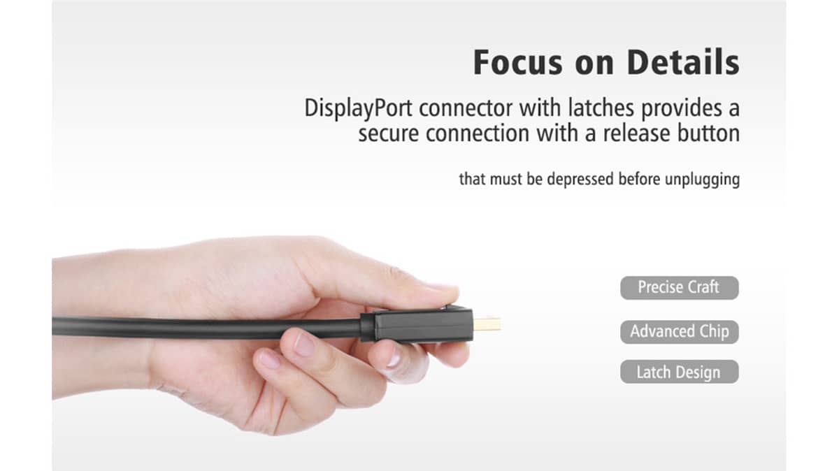 شتر ugreen-dp-male-to-hdmi-male-cable-2m-black