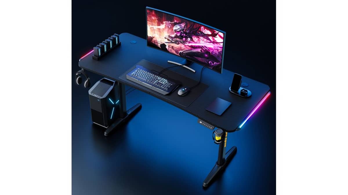 buy gaming-desk-andaseat-terminator-carbon-fiber-texture-tabletop-rgb