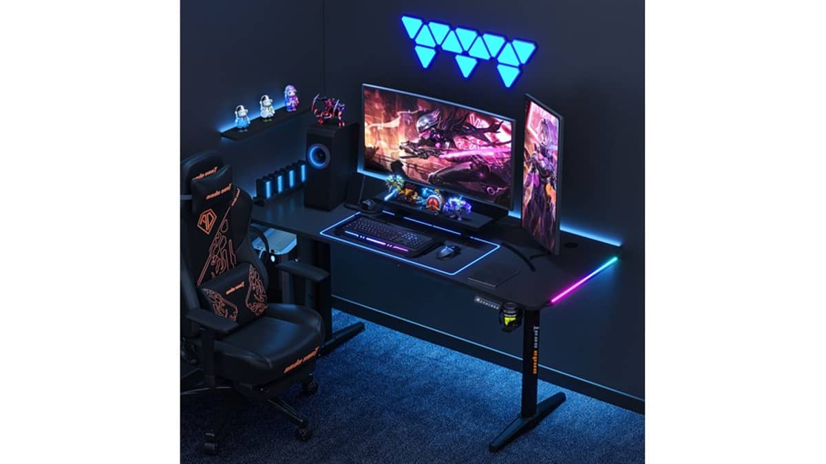 buy gaming-desk-andaseat-terminator-carbon-fiber-texture-tabletop-rgb