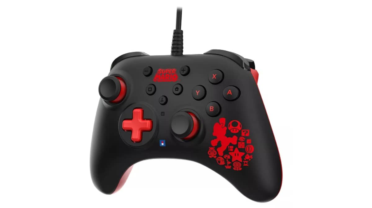 buy hori-turbo-mario-ergonomic-wired-controller-pad-for-nintendo-switch-black