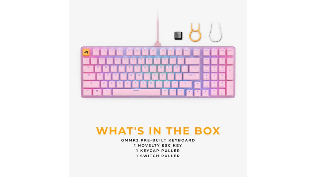 شتر glorious-96percent-full-size-modular-mechanical-wired-keyboard-pink