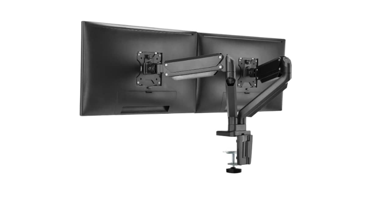 buy twisted-minds-fits-17-32-inch-minds-dual-monitor-aluminum-slim-mechanical-spring-usb-monitor-arm-black