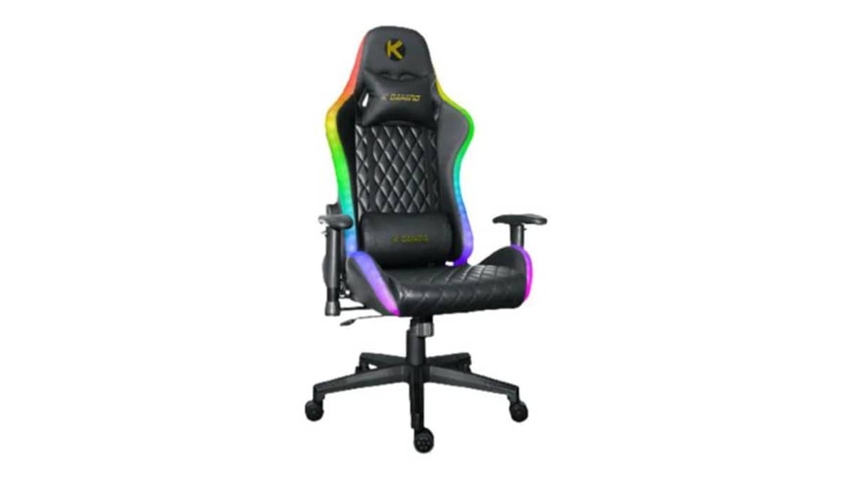 شتر k-gaming-rgb-gaming-chair-black