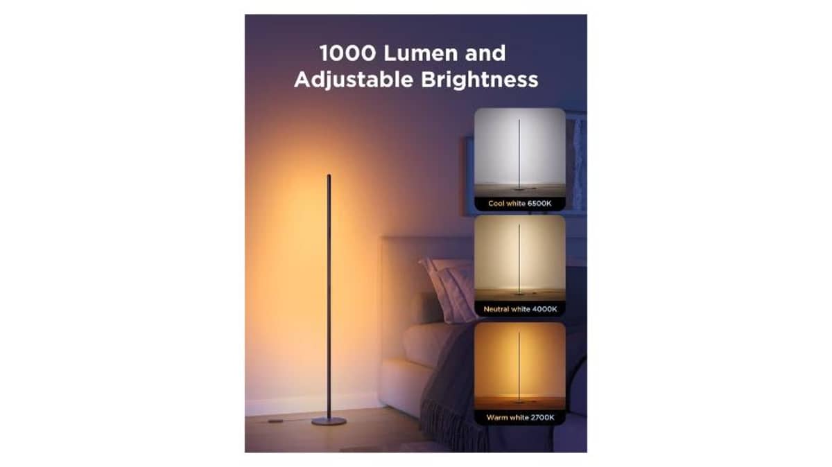 buy govee-rgbicw-smart-corner-floor-lamp-h8076-black