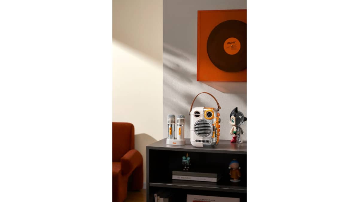 buy divoom-spark-pro-bluetooth-speaker-with-dual-karaoke-microphone-grey