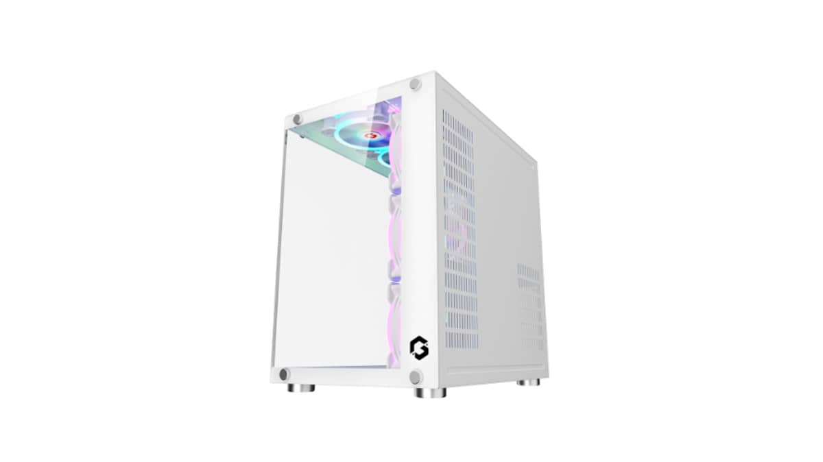 شتر gameon-emperor-midnight-ii-series-7-fan-mid-tower-argbpwm-lighting-gaming-case-white