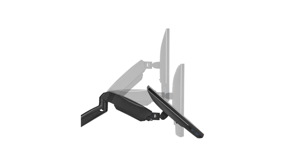 شتر gameon-fits-17-32-inch-economy-spring-assisted-wall-mount-dual-monitor-arm-for-gaming-and-office-use-black