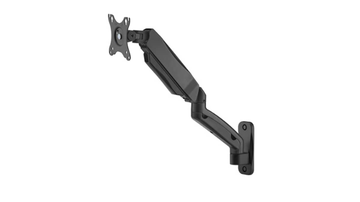شتر gameon-fits-17-32-inch-economy-spring-assisted-wall-mount-single-monitor-arm-for-gaming-and-office-use-black