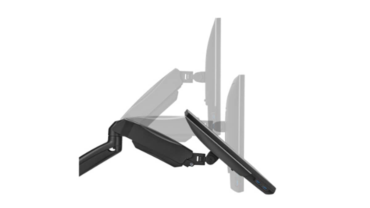 شتر gameon-fits-17-32-inch-economy-spring-assisted-wall-mount-single-monitor-arm-for-gaming-and-office-use-black