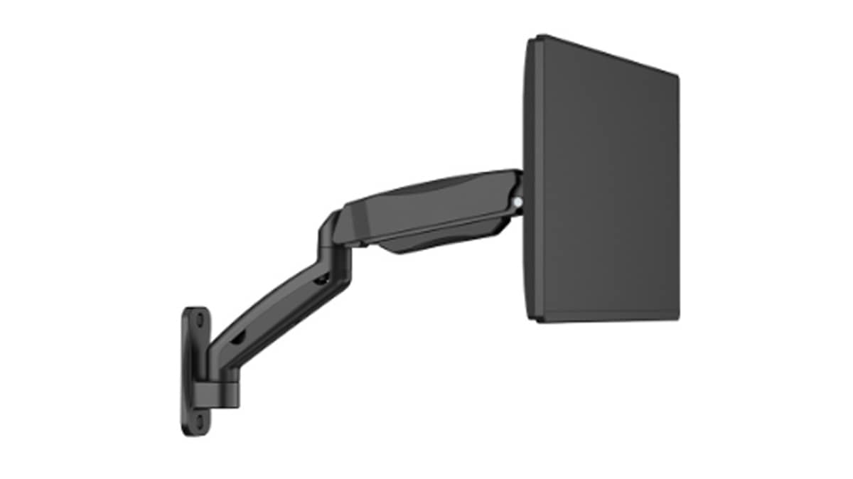 شتر gameon-fits-17-32-inch-economy-spring-assisted-wall-mount-single-monitor-arm-for-gaming-and-office-use-black