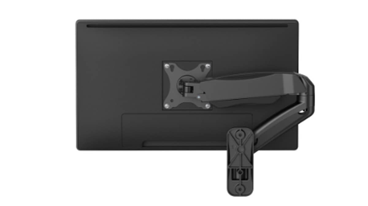 شتر gameon-fits-17-32-inch-economy-spring-assisted-wall-mount-single-monitor-arm-for-gaming-and-office-use-black