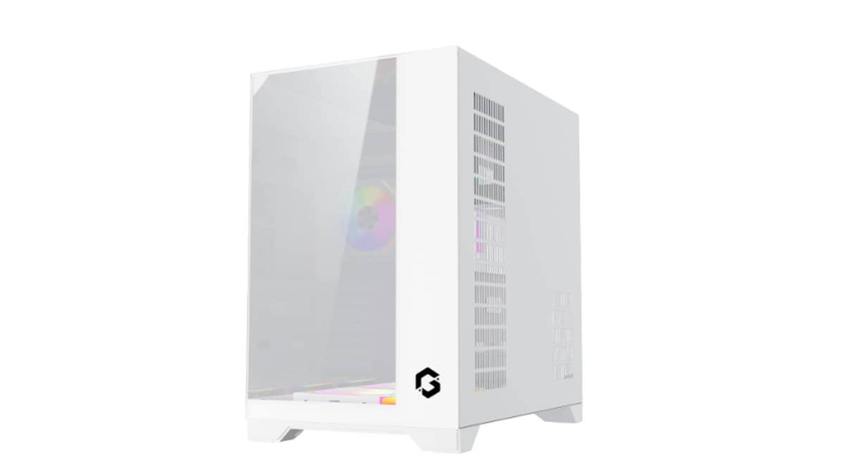 شتر gameon-valkyrie-i-series-7-fan-mid-tower-argbpwm-lighting-gaming-case-white