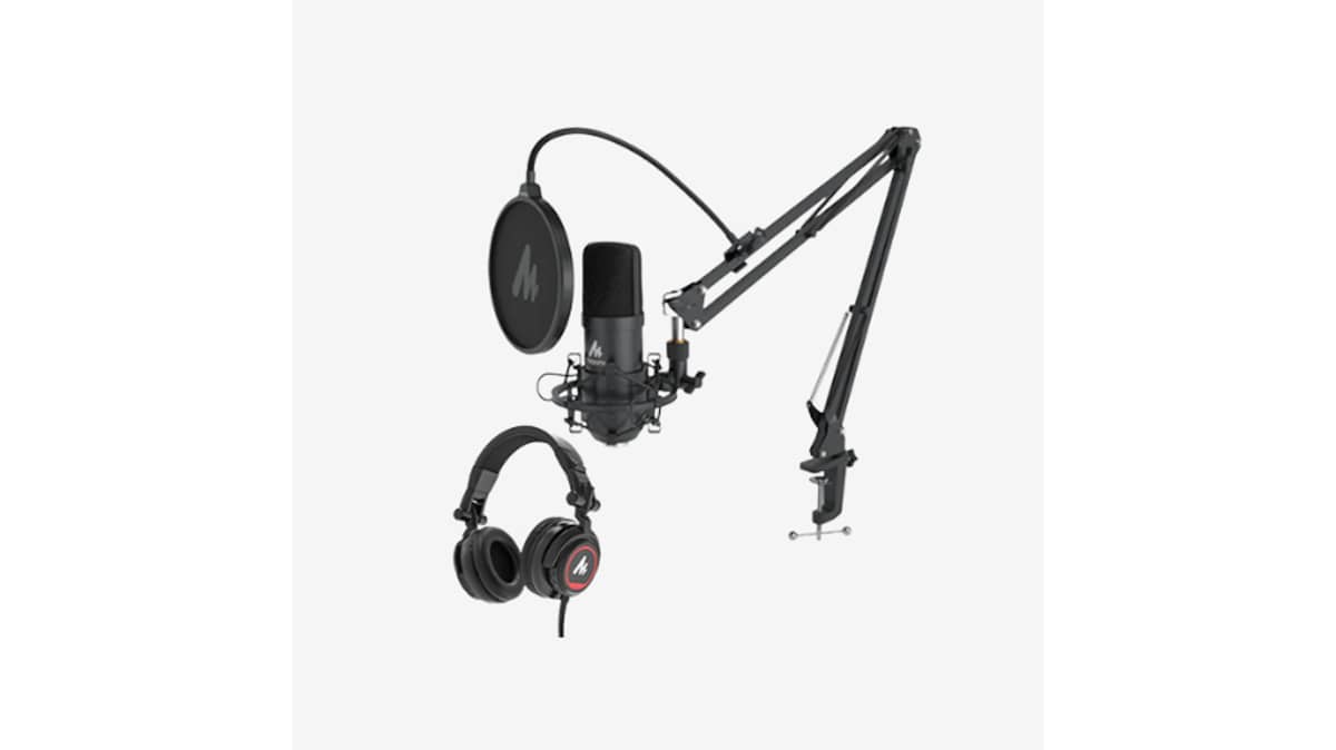 buy maono-24ghz-dual-person-compact-wireless-lavalier-microphone-black