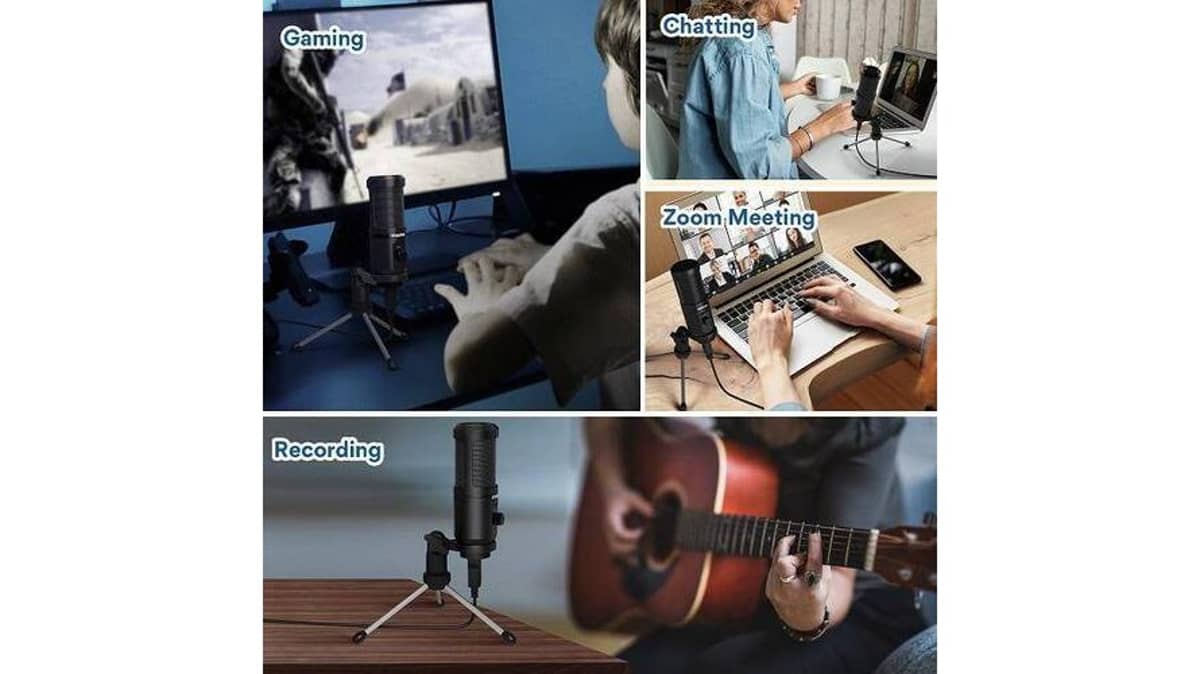 شتر maono-caster-rgb-usb-gaming-microphone-with-mic-gain-black