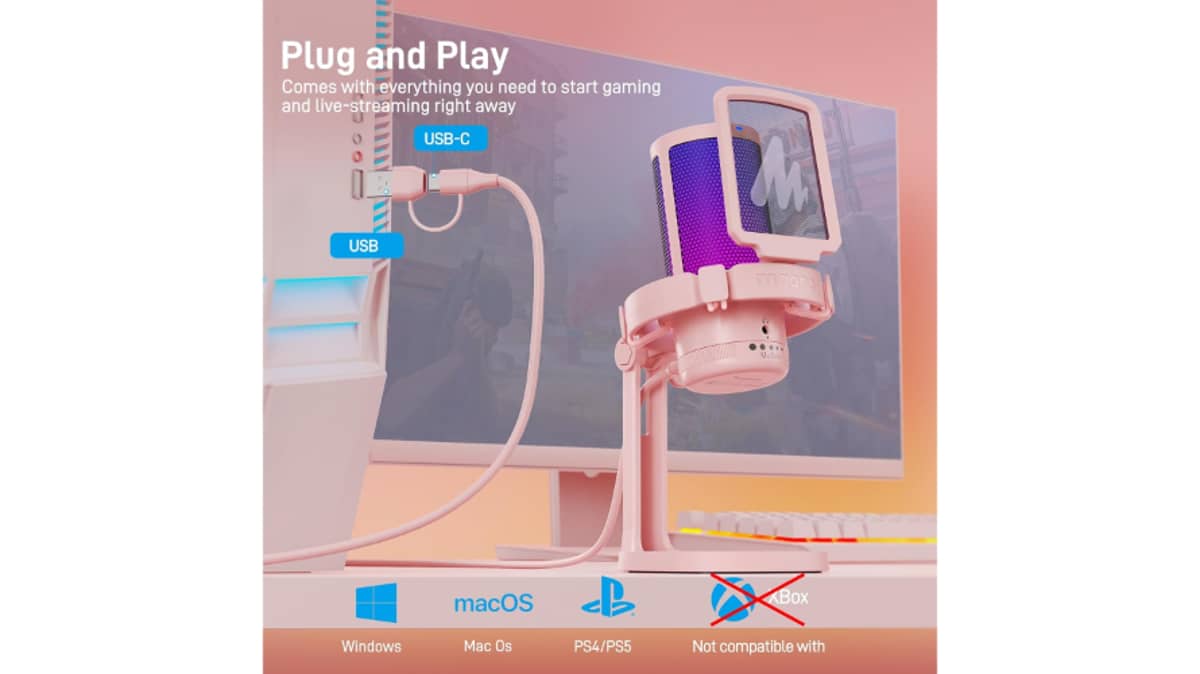 buy maono-noise-cancellation-condenser-usb-rgb-gaming-microphone-pink