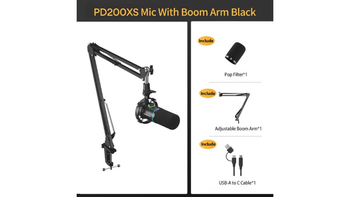 شتر maono-usbxlr-dynamic-microphone-black