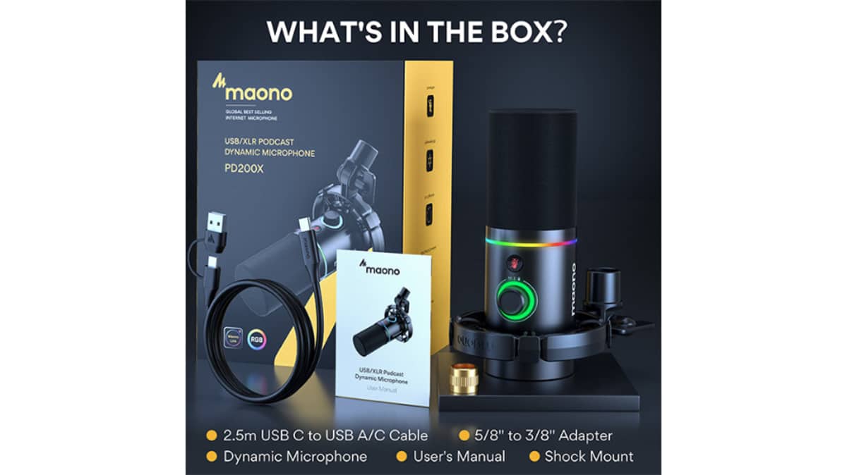 buy maono-usbxlr-dynamic-microphone-black