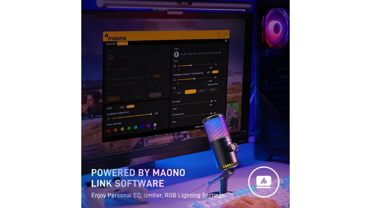 شتر maono-maonocaster-programmable-usb-condenser-microphone-black