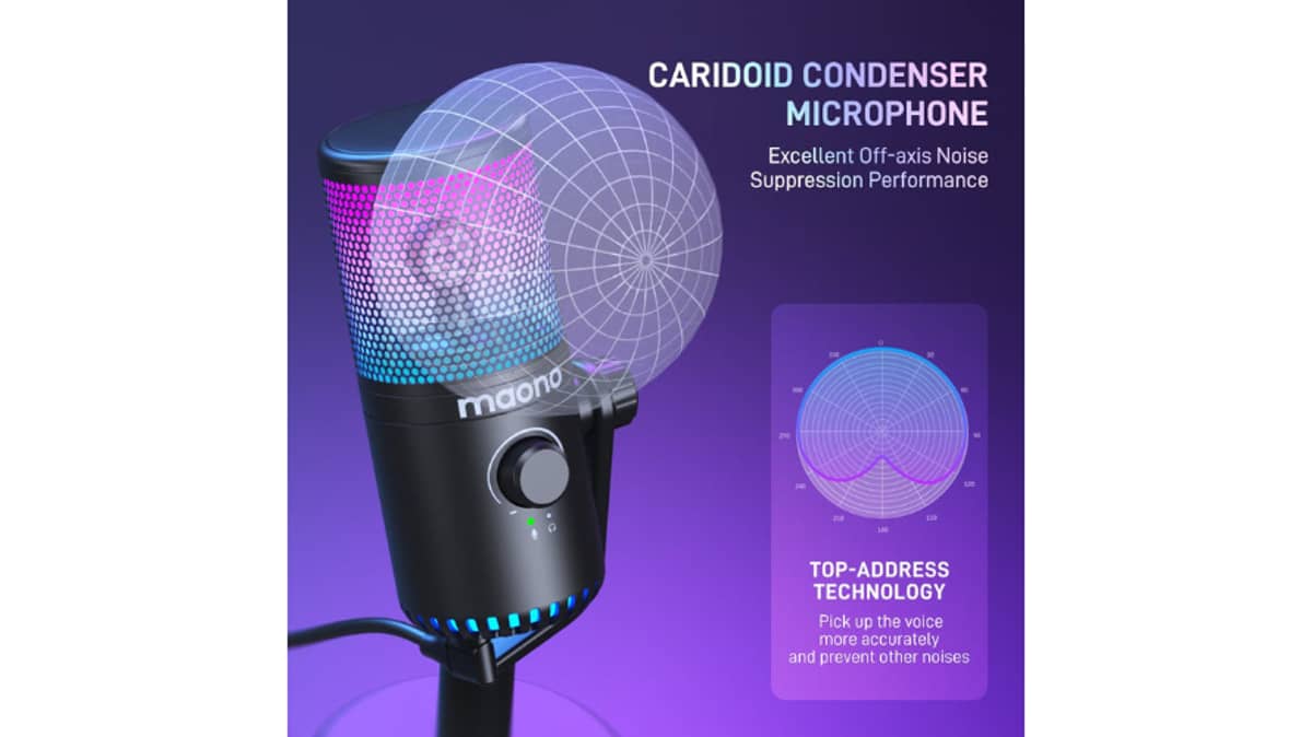 شتر maono-maonocaster-programmable-usb-condenser-microphone-black
