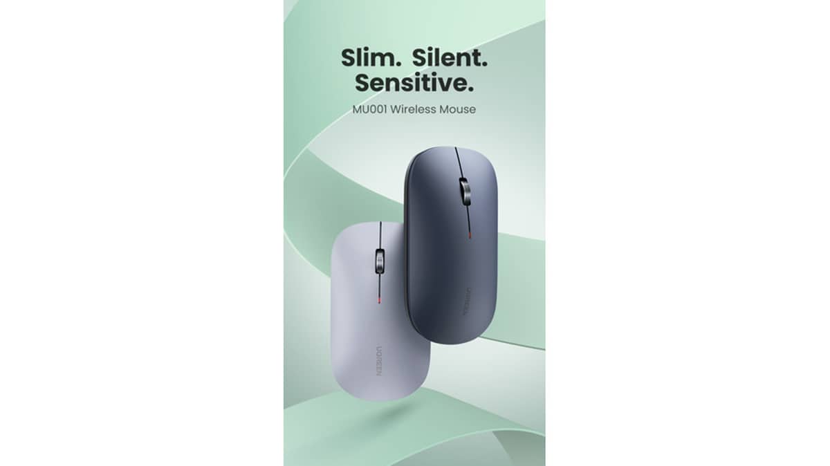 شتر ugreen-uslim-portable-wireless-mouse-gray