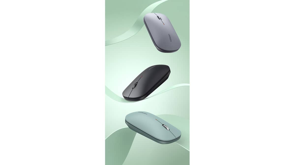 شتر ugreen-uslim-portable-wireless-mouse-gray